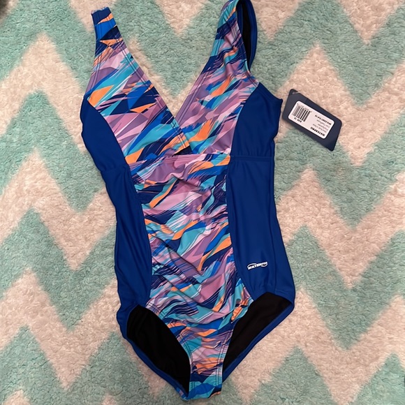 Women's Waterpro Wind Rush V-Neck One Piece Swimsuit Size 10 - Picture 6 of 9